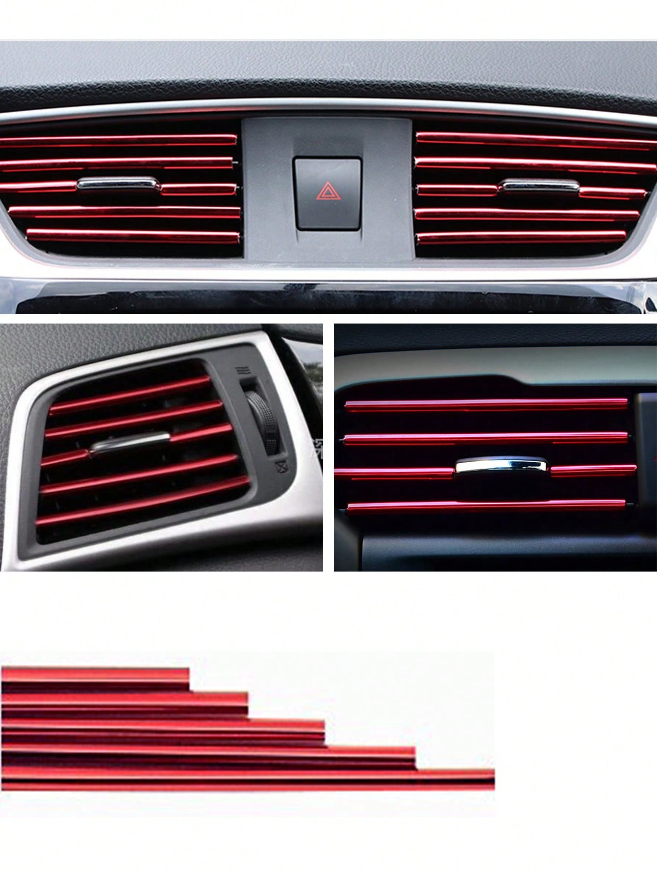 10Pcs Solid Pvc Car Air Outlet Accessory Car Accessories Interior