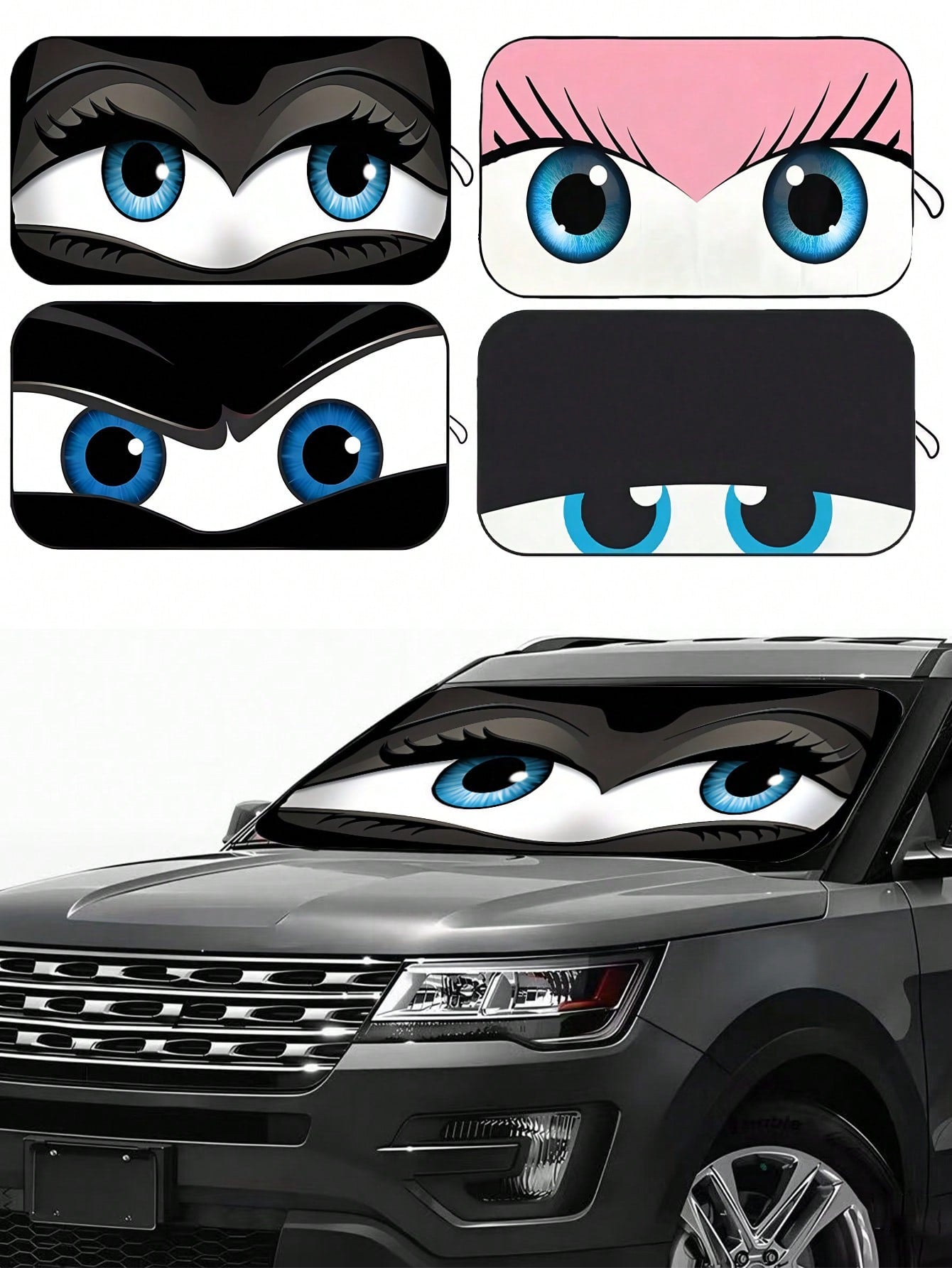 190T Foldable Car Windshield Sun Shade, Keeps Vehicle Cool