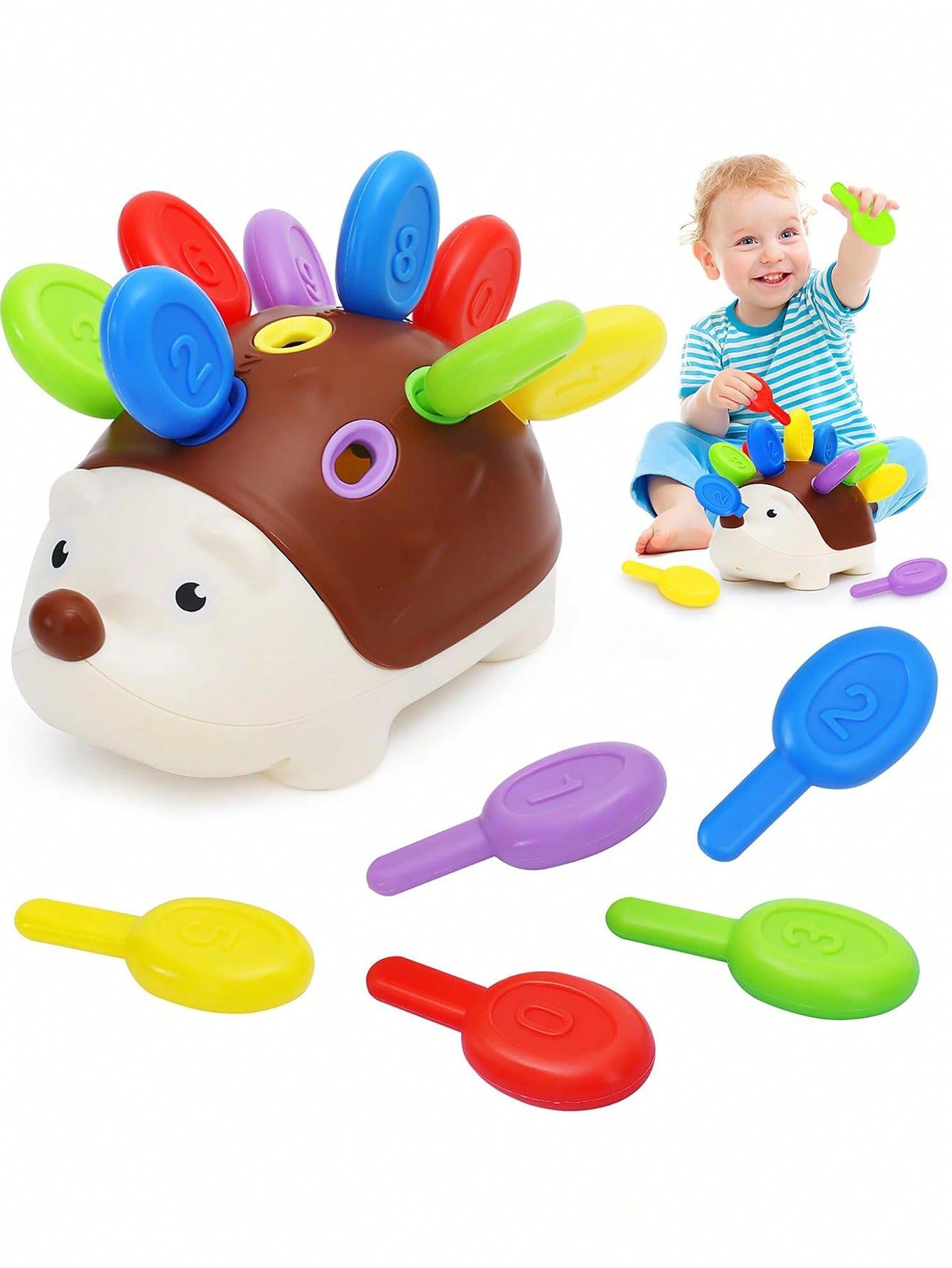 1pc Children's Early Education Assembling Hedgehog Toy, Intelligence Development & Hand-Eye Coordination Exercise, Baby Holiday Gift