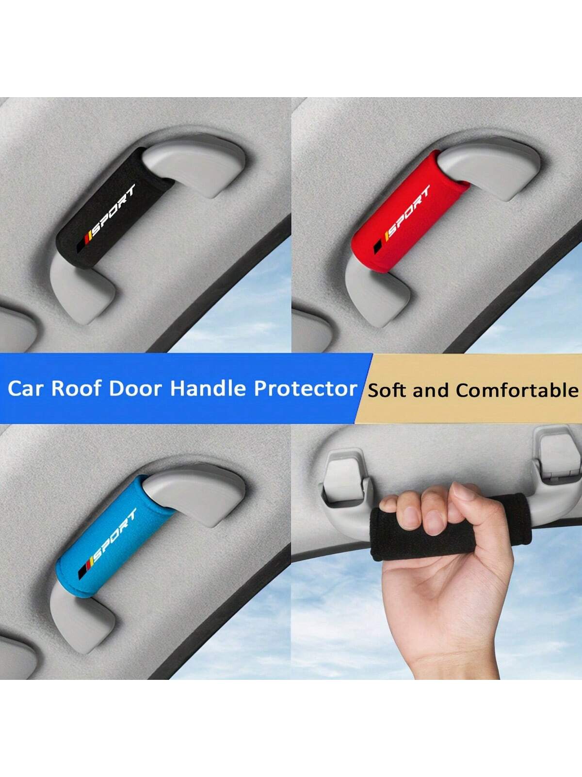 1pc Soft Plush Car Headliner, Door Handle & Armrest Protective Cover, Suitable For Audi, Available In 3 Colors, For Car Decoration
