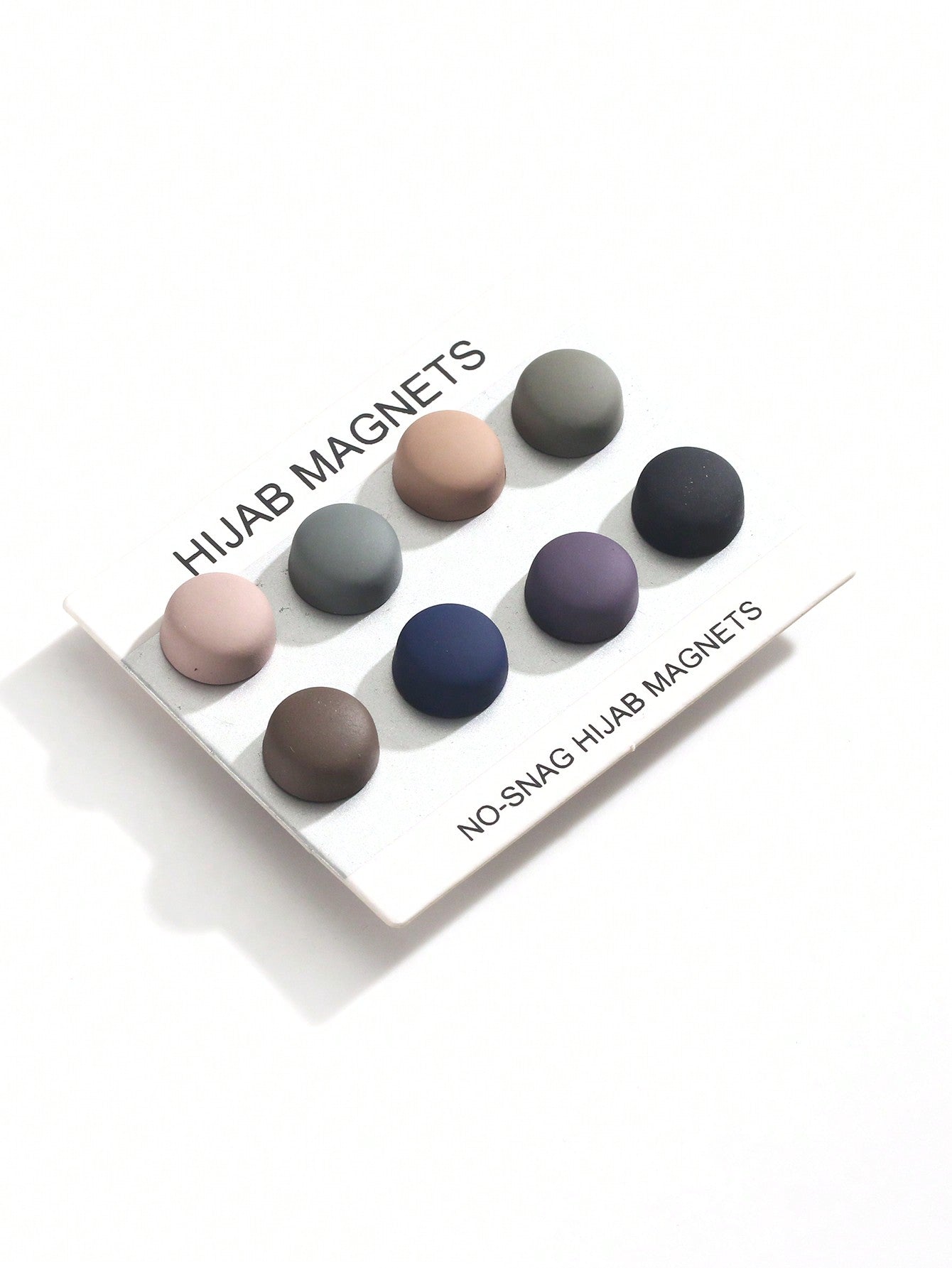 8 Pairs Solid Color Zinc Alloy Hijab Magnets, Strong Magnetic, All Seasons