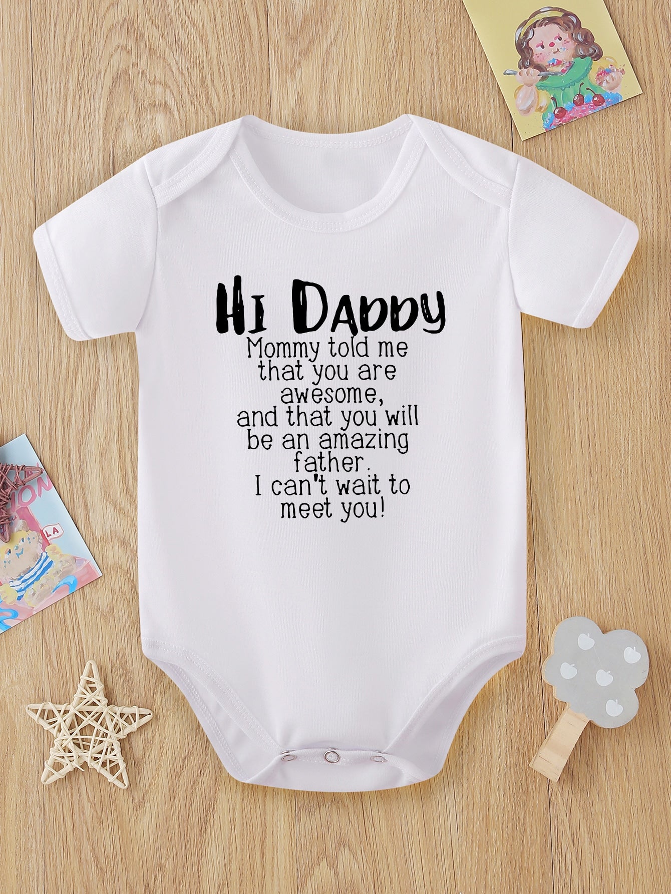 Baby Boy Slogan Graphic Popper Bodysuit
