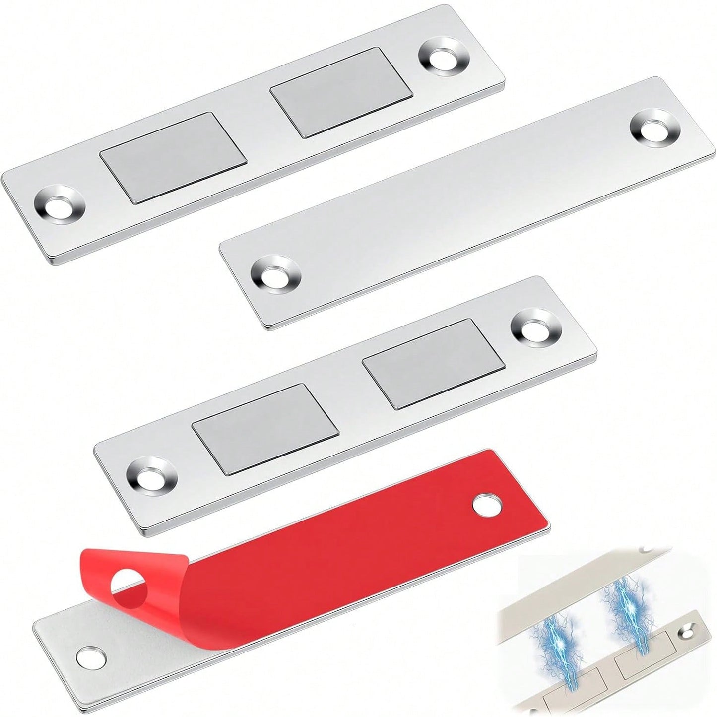 Cabinet Door Magnetic Catch Magnet 1/2/3/4/5/6/7/8/9pcs Ultra-Thin Door Magnetic Catch Cabinet Magnet Door Closer Double Magnet Drawer Wardrobe Magnetic Closing Hardware For Furniture Cabinet Doors