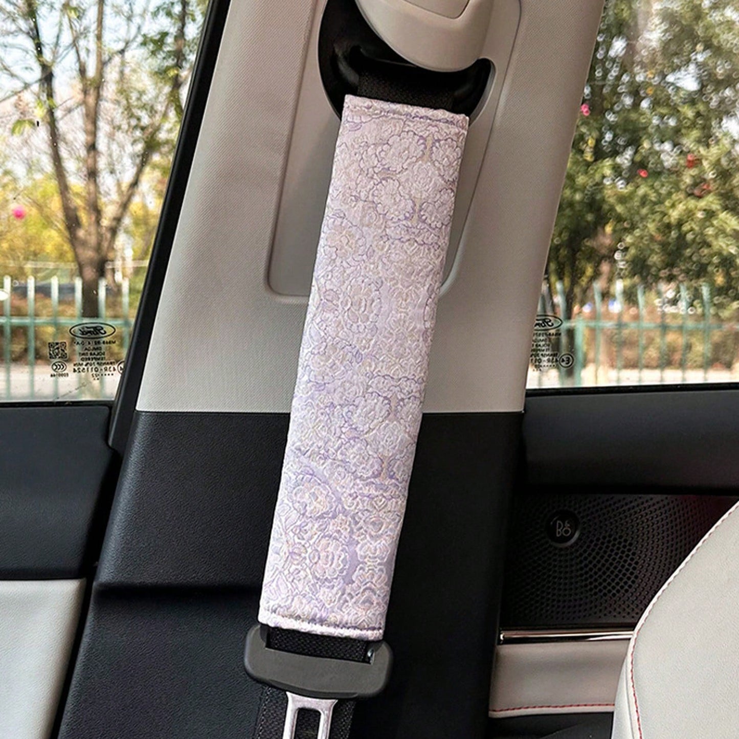 Car Seatbelt Shoulder Pad, New Chinese-Style High-End Car Anti-Strangling Shoulder Pad, Simple Seatbelt Protector