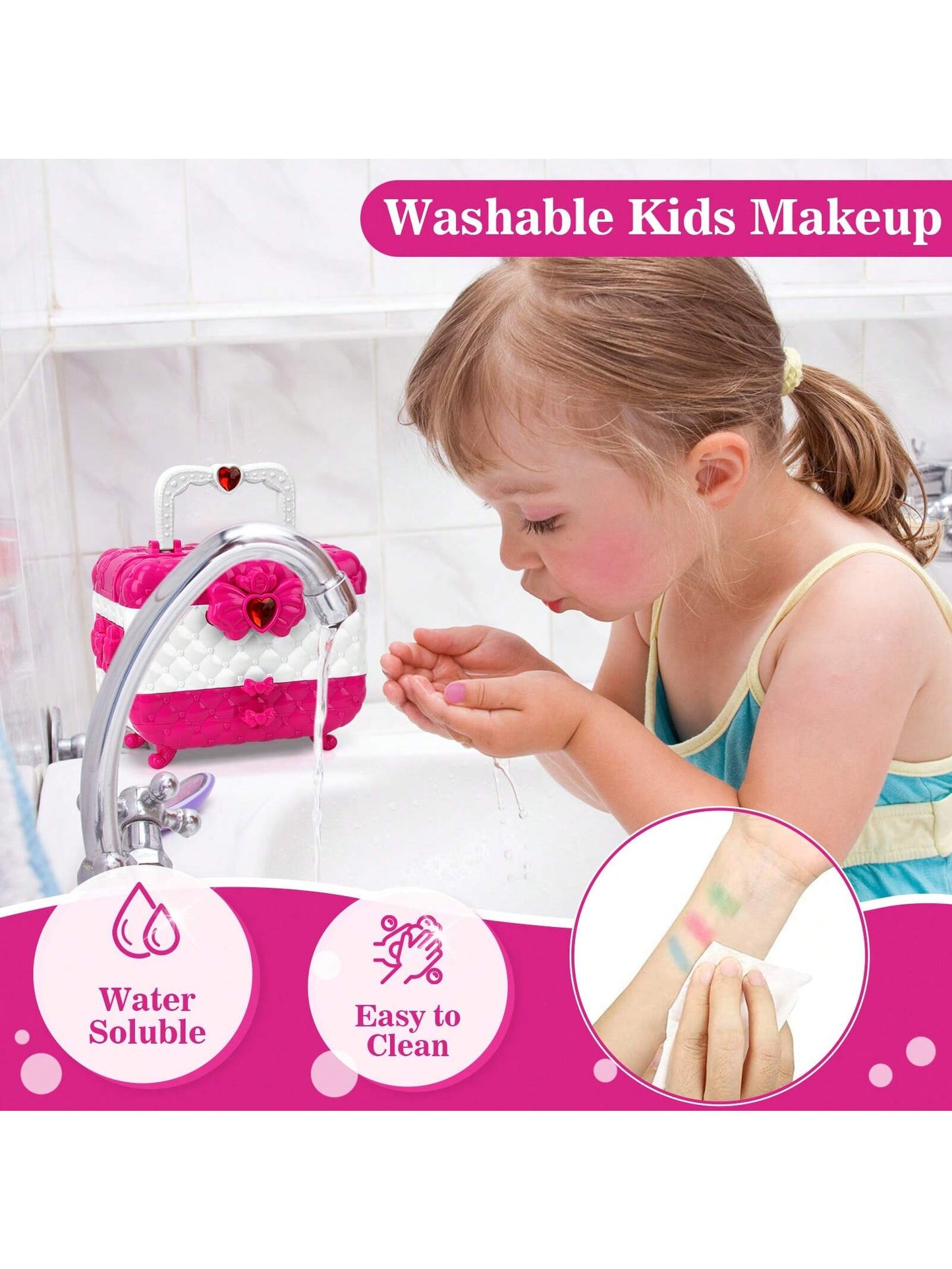 Kids Makeup Kit And Jewelry Set For Girl, Toys For Girls Ages 3 4 5 6 7 8 9 10, Ideal Gifts For Girls