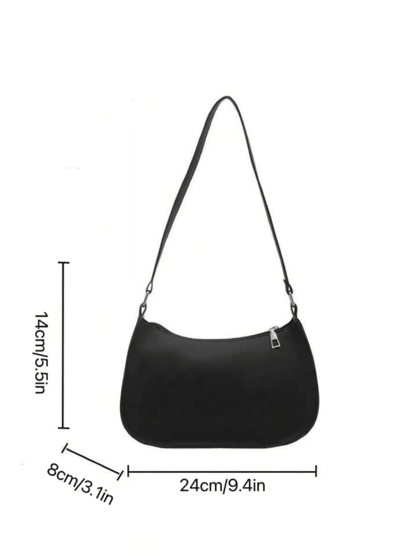 Livesso Novachic Women's Autumn Outfit, Cute Cherry Pendant Decoration, Minimalist Shoulder Underarm Bag, Zipper Closure, Vintage Style