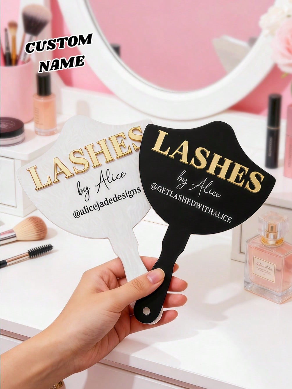 Personalized Eyelash Technician Props, Custom 3d Handheld Social Media Props, Eyelash Extension Facial Paddles, Personalized Eyelash Room Decoration, Beauty Salon Decoration, Eyebrow Technician Props