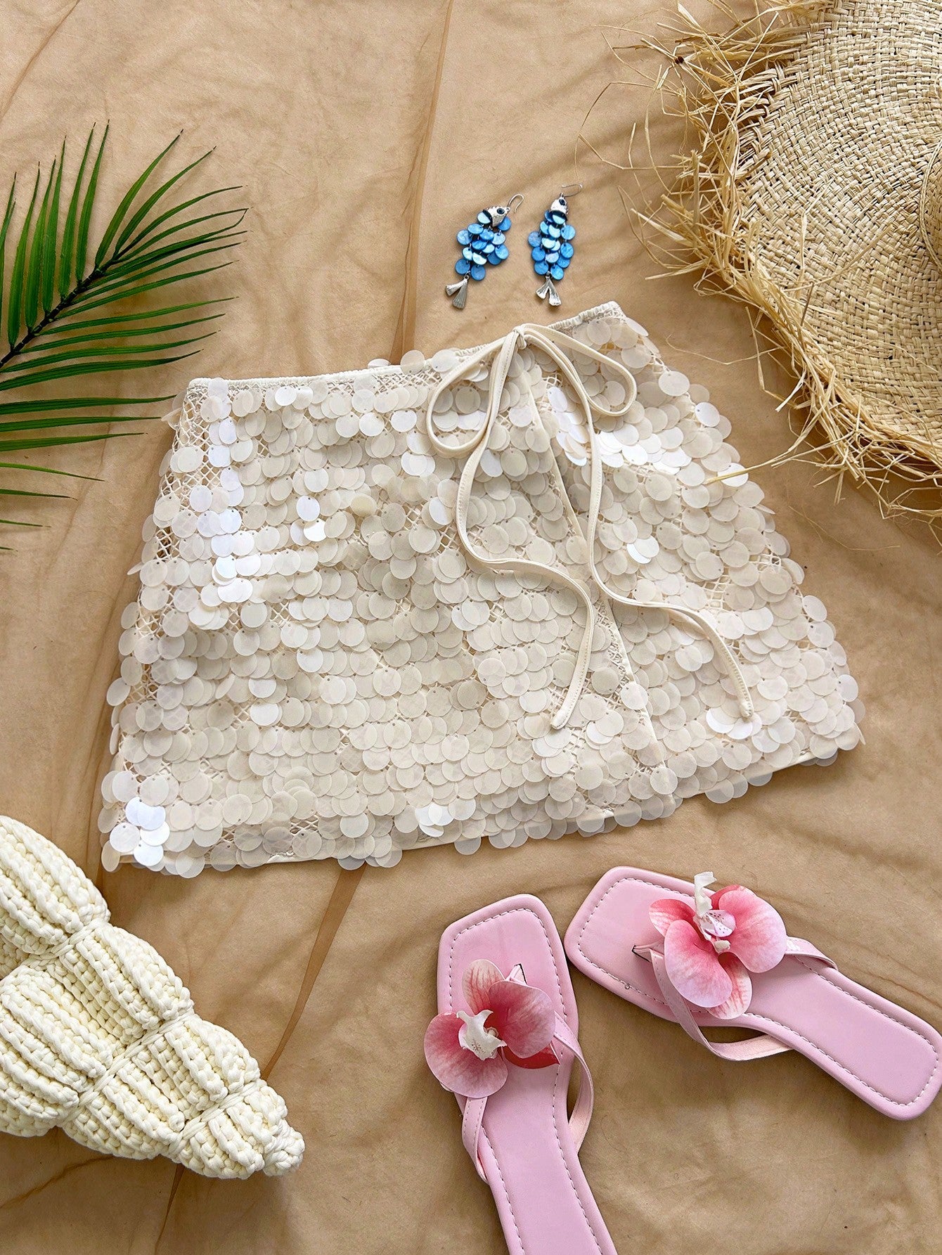 Soleia New Sexy Low-Waist Sequin Mini Skirt, Bohemian, Boho, Vacation, Vintage, Holiday, Beach, Cruise