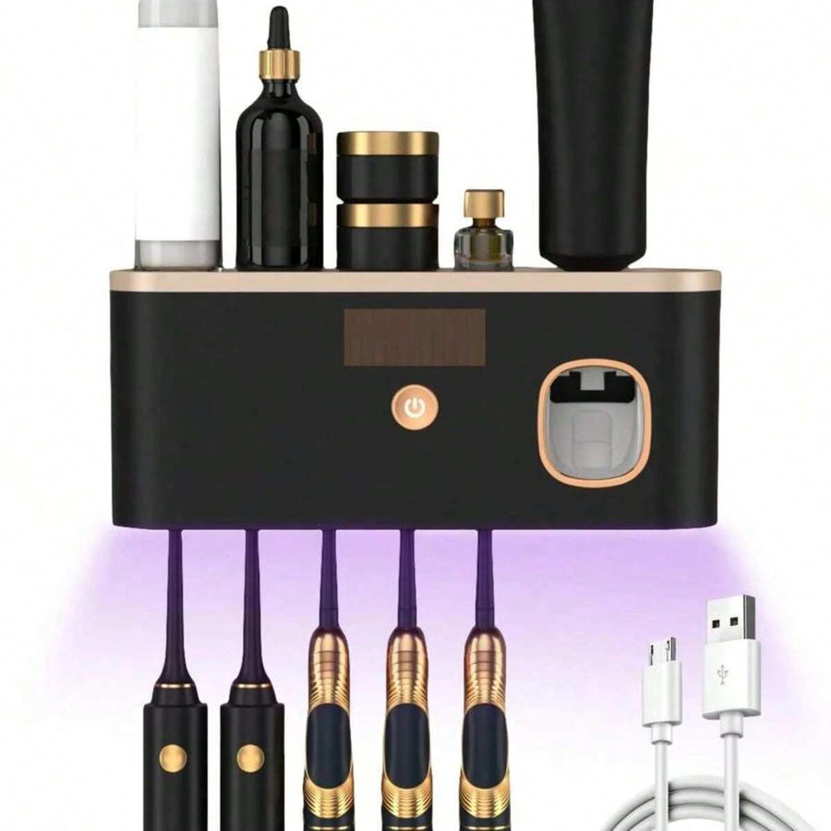 Toothbrush And Toothpaste Holder, Load-Bearing Up To 30 Lbs Without Falling Off
