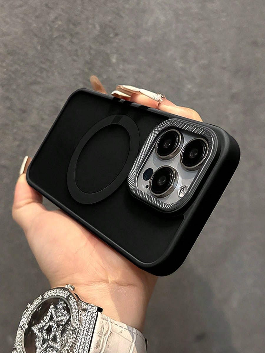 VOUVI Shockproof Magnetic Diamond Lens Frosted Case Compatible With IPhone 17 16 15 14 13 12 11 Pro Max Phone Cover Compatible With 17 Air 16 15 14 Plus Phone Accessories Advanced Male And Female Phon