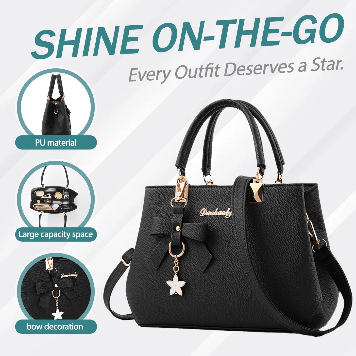 Womens Genuine Leather Handbag, Versatile Tote Crossbody Purse With Adjustable Shoulder Strap, Spacious Pockets For Work, Shopping, Travel & Daily Use