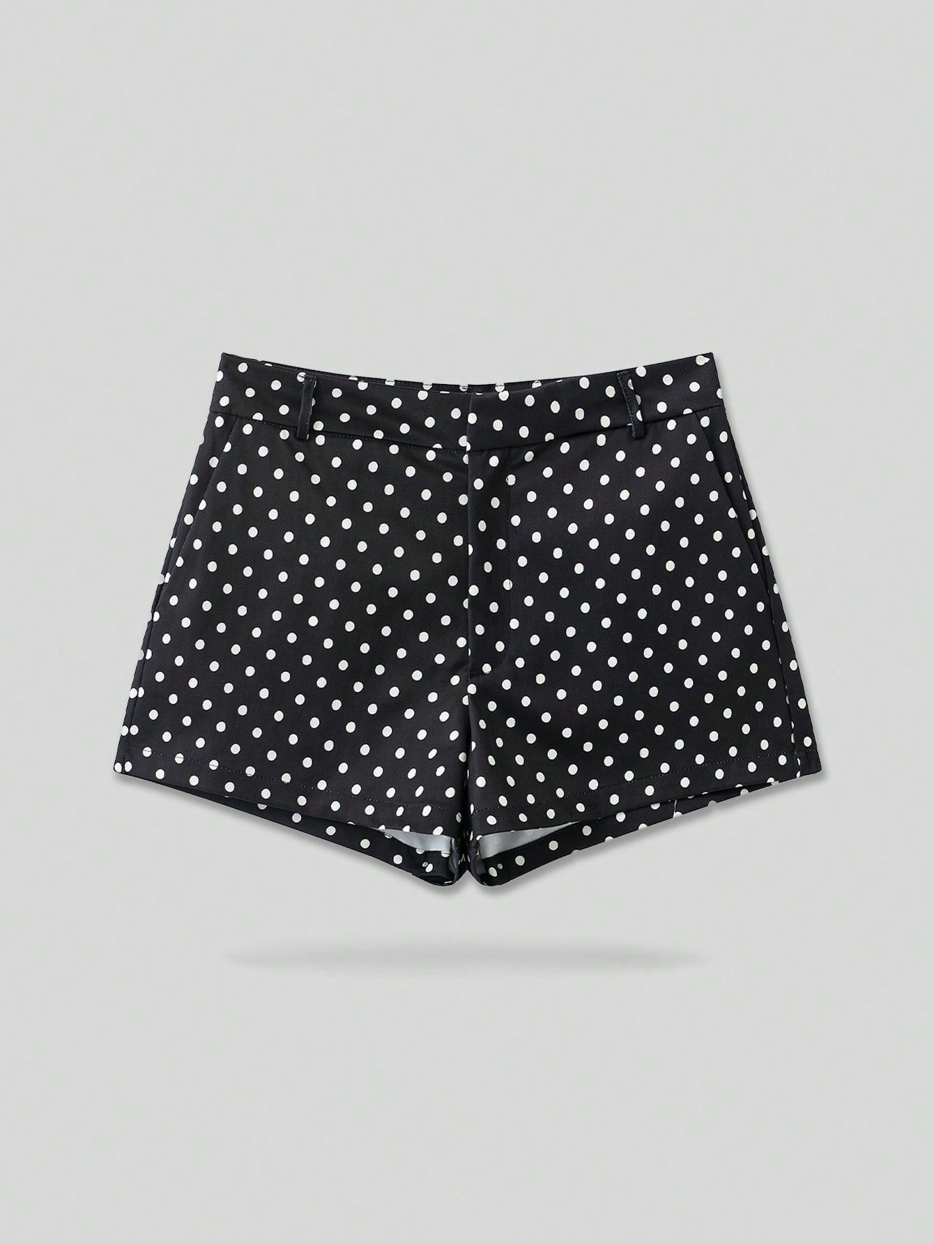 YROOE Women's Polka Dot Low Waist Shorts, Suitable For Spring, Summer And Autumn Black