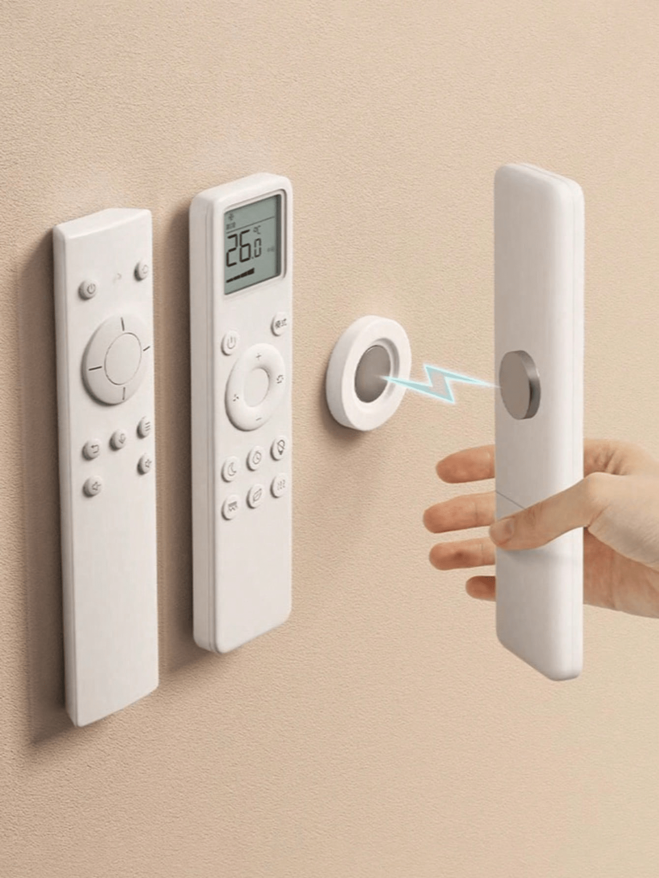 1/2/10cs Magnetic Remote Control Holder - Remote Organizer, Floating Wall Mount, Hole-Free Installation, Silicone Remote Control Holder Wall Mount, TV And Tool Rack, Suitable For Back To School Season