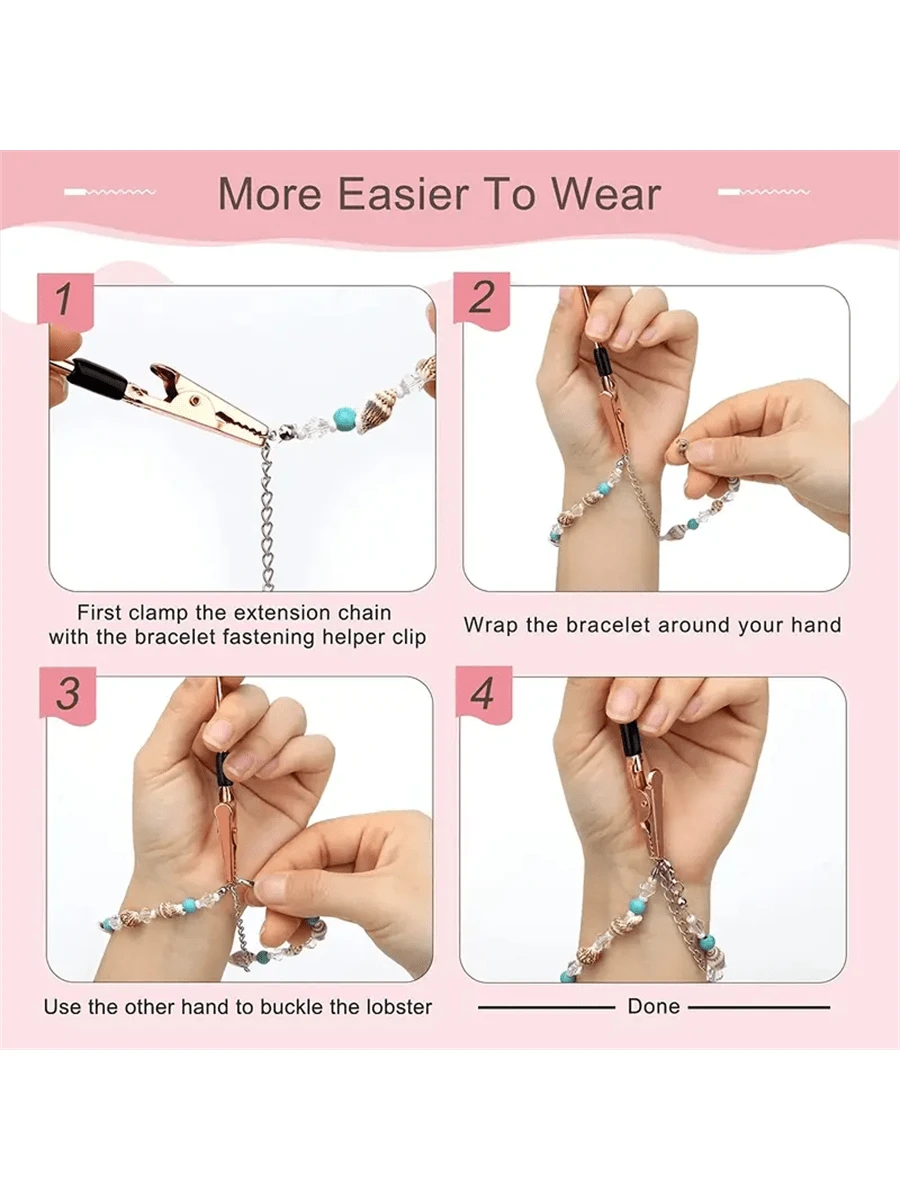 1/2/3/4PCS Bracelet Assist Wear Clip Jewelry Assistant Fastens And Hooks Device Jewelry Bracelet Necklace Watch Buckle Zipper