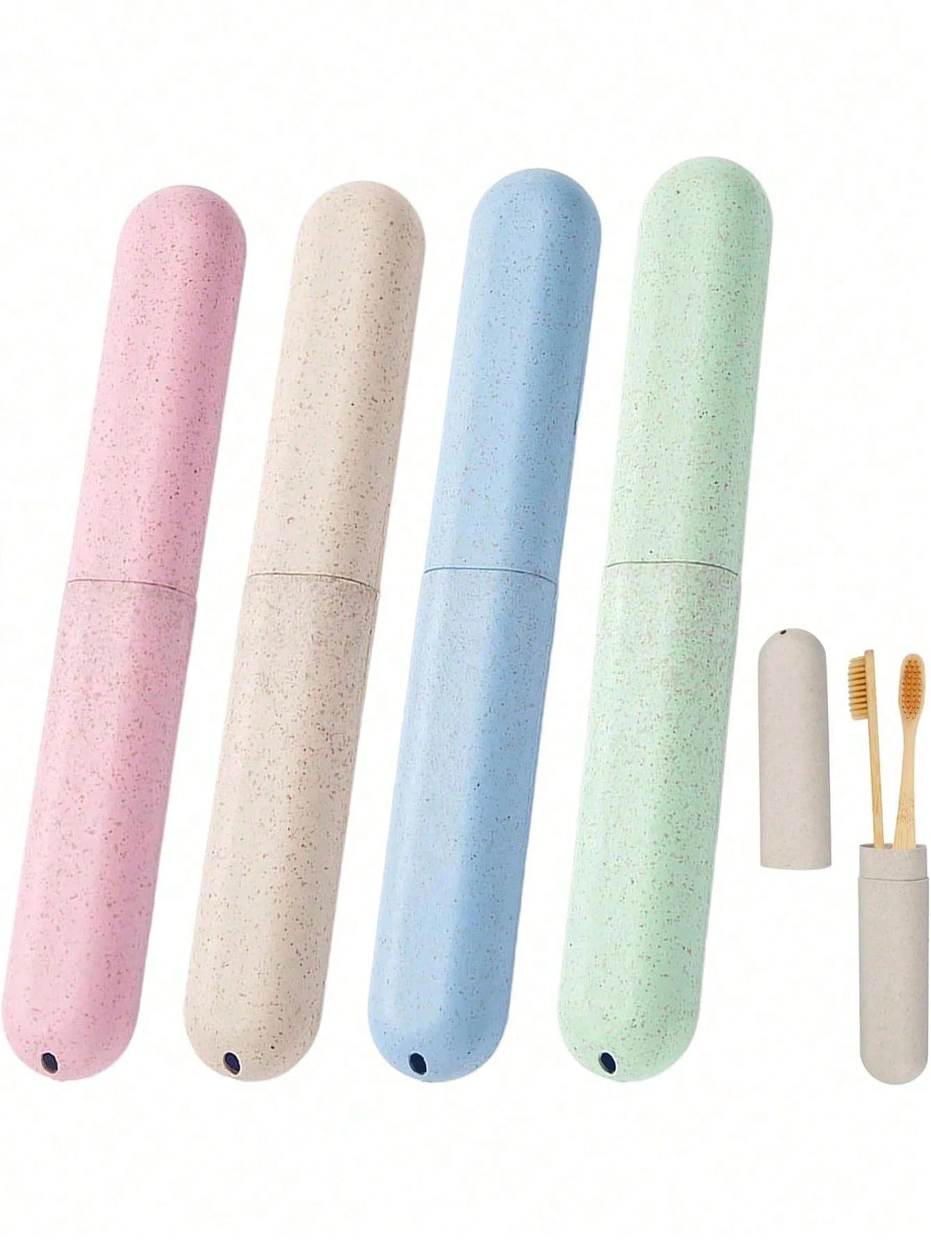 1/2/4pcs Portable Travel Toothbrush Holder, Breathable Toothbrush Storage Box, Dustproof Toothbrush Cover, Toothpaste/Toothbrush Case In 4 Colors, Suitable For Home Daily, Outdoor Travel, Business, Ca