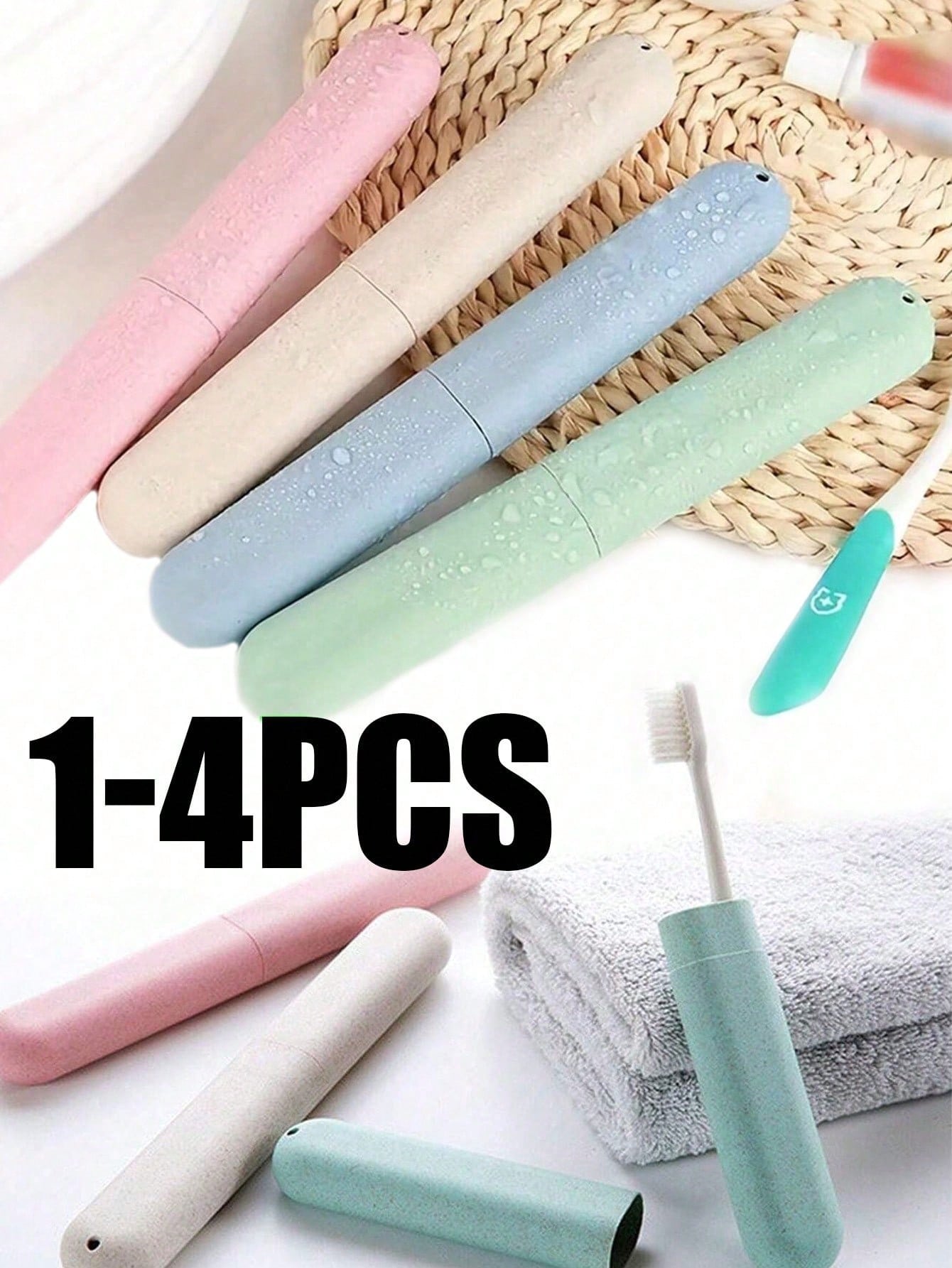 1/2/4pcs Portable Travel Toothbrush Holder, Breathable Toothbrush Storage Box, Dustproof Toothbrush Cover, Toothpaste/Toothbrush Case In 4 Colors, Suitable For Home Daily, Outdoor Travel, Business, Ca