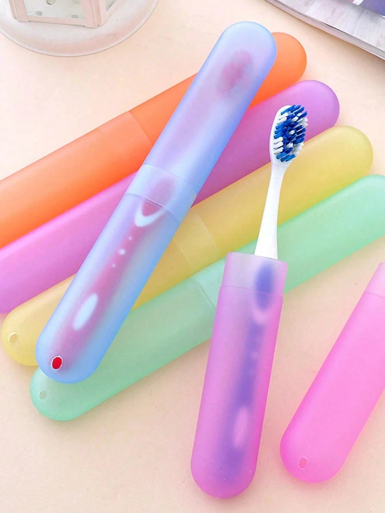 1/2/4pcs Portable Travel Toothbrush Holder, Breathable Toothbrush Storage Box, Dustproof Toothbrush Cover, Toothpaste/Toothbrush Case In 4 Colors, Suitable For Home Daily, Outdoor Travel, Business, Ca