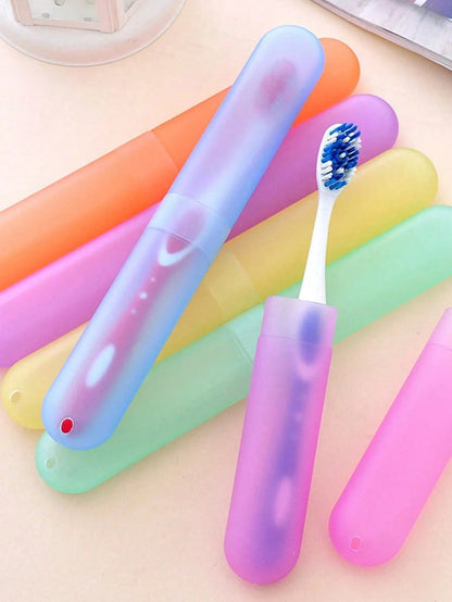 1/2/4pcs Portable Travel Toothbrush Holder, Breathable Toothbrush Storage Box, Dustproof Toothbrush Cover, Toothpaste/Toothbrush Case In 4 Colors, Suitable For Home Daily, Outdoor Travel, Business, Ca