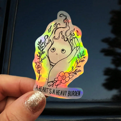 1/2/5 Pcs Hand-Held Fire Demon, Representing Love And Life, Also Implies That Love Brings Responsibility, Pain And Struggle Vinyl Sticker- Durable Matte End, Self-Adhesive Bumper Sticker, Suitable Fo