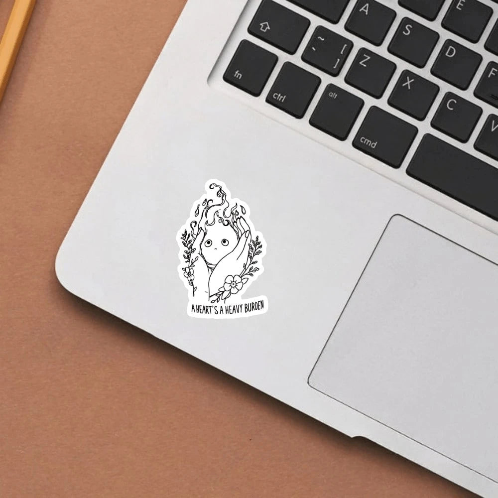 1/2/5 Pcs Hand-Held Fire Demon, Representing Love And Life, Also Implies That Love Brings Responsibility, Pain And Struggle Vinyl Sticker- Durable Matte End, Self-Adhesive Bumper Sticker, Suitable Fo
