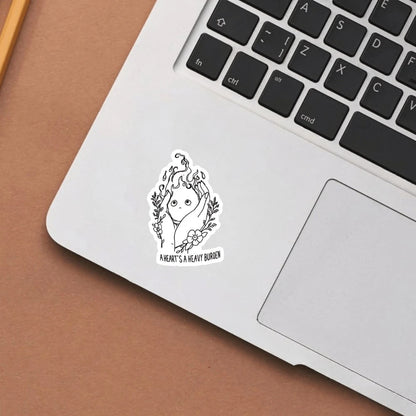 1/2/5 Pcs Hand-Held Fire Demon, Representing Love And Life, Also Implies That Love Brings Responsibility, Pain And Struggle Vinyl Sticker- Durable Matte End, Self-Adhesive Bumper Sticker, Suitable Fo