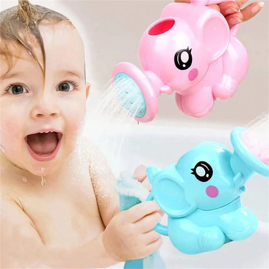 1/2/5pcs Kids Toy Elephant Watering Can, Infant Bathtub Water Play, Pink & Blue Design, Baby Bath Sprinkler, Interactive Fun Squirt Bottle, Water Party Festival Gift