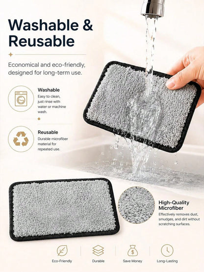 1/3/4pcs Retractable Windshield Cleaning Tool Set, Multi-Functional Car Cleaning Supplies, Telescopic Car Glass Cleaning Brush With Metal Pole And Detachable Washable Microfiber Cloth, For Interior Gl