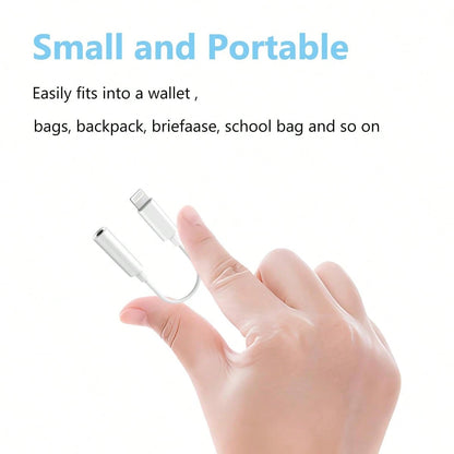 1/3pcs Lightning To 3.5mm Audio Adapter, Compatible With IPhone 14 13 12 11 Series Phones, Lightning Port To Headphone Jack Converter Cable