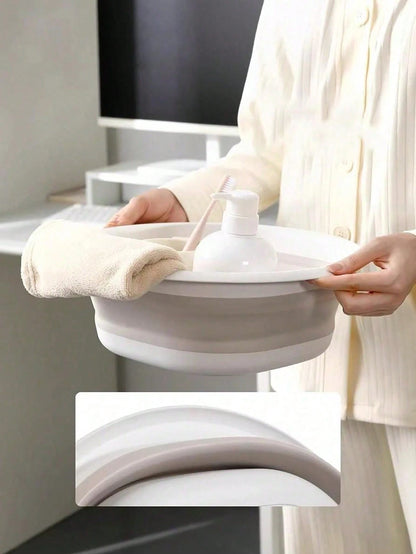 1/3pcs Portable Folding Wash Basin, Thickened Plastic Folding Basin, Travel Wash Basin, Multi-Functional Folding Wash Basin, Large Capacity Storage Basin, Durable, Space-Saving, Travel, Home, Outdoor