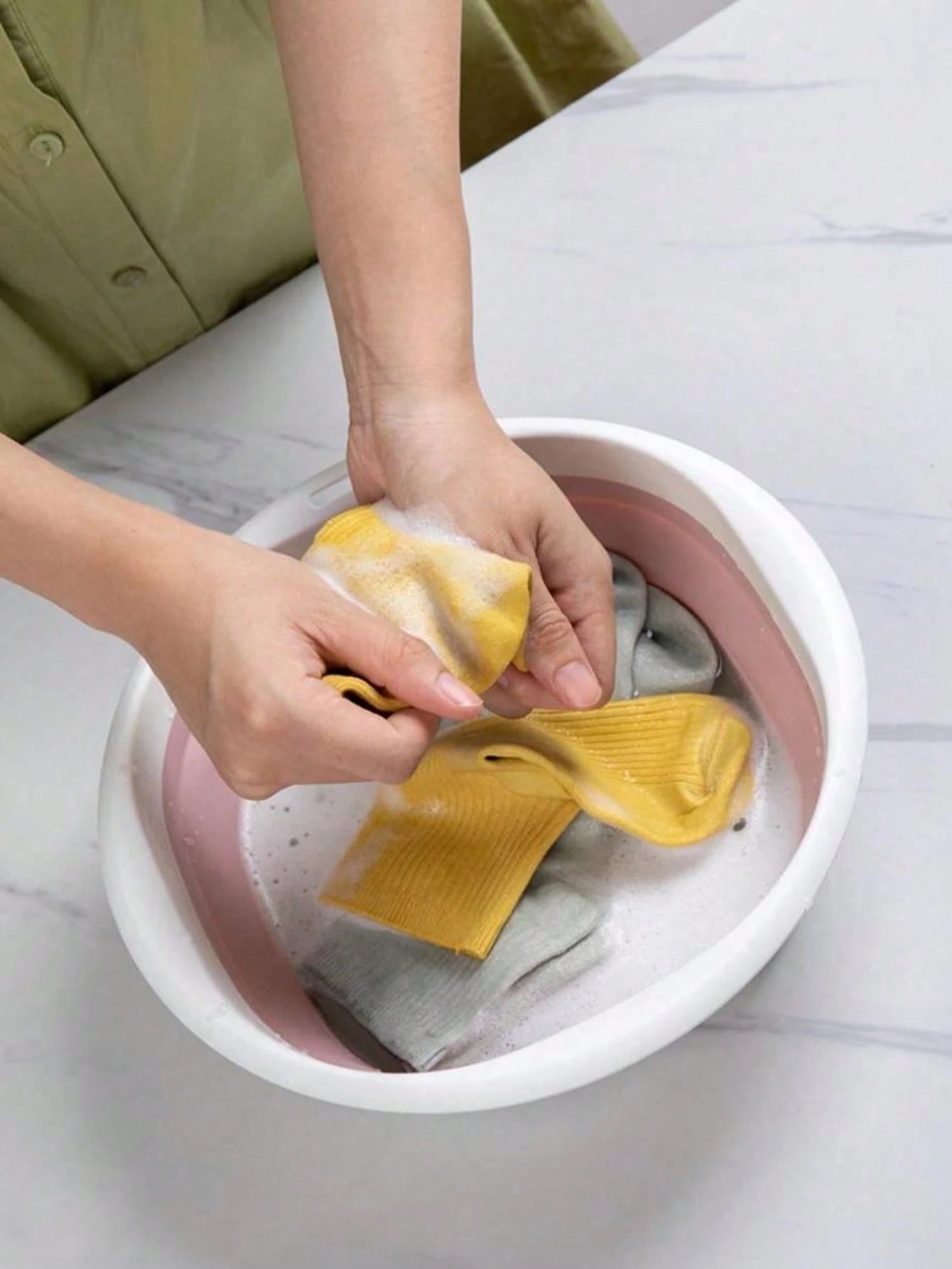 1/3pcs Portable Folding Wash Basin, Thickened Plastic Folding Basin, Travel Wash Basin, Multi-Functional Folding Wash Basin, Large Capacity Storage Basin, Durable, Space-Saving, Travel, Home, Outdoor