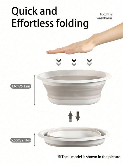 1/3pcs Portable Folding Wash Basin, Thickened Plastic Folding Basin, Travel Wash Basin, Multi-Functional Folding Wash Basin, Large Capacity Storage Basin, Durable, Space-Saving, Travel, Home, Outdoor