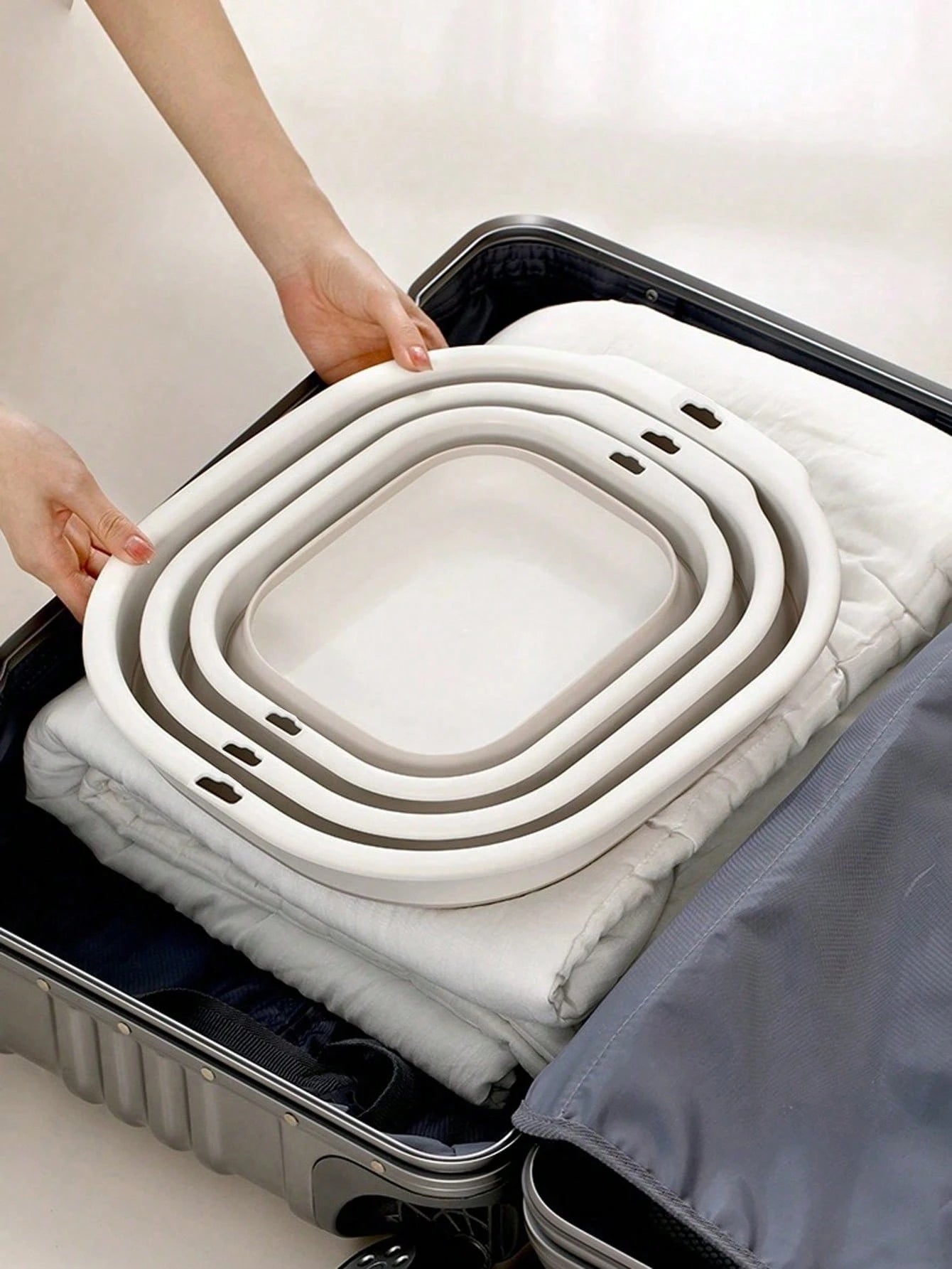 1/3pcs Portable Folding Wash Basin, Thickened Plastic Folding Basin, Travel Wash Basin, Multi-Functional Folding Wash Basin, Large Capacity Storage Basin, Durable, Space-Saving, Travel, Home, Outdoor
