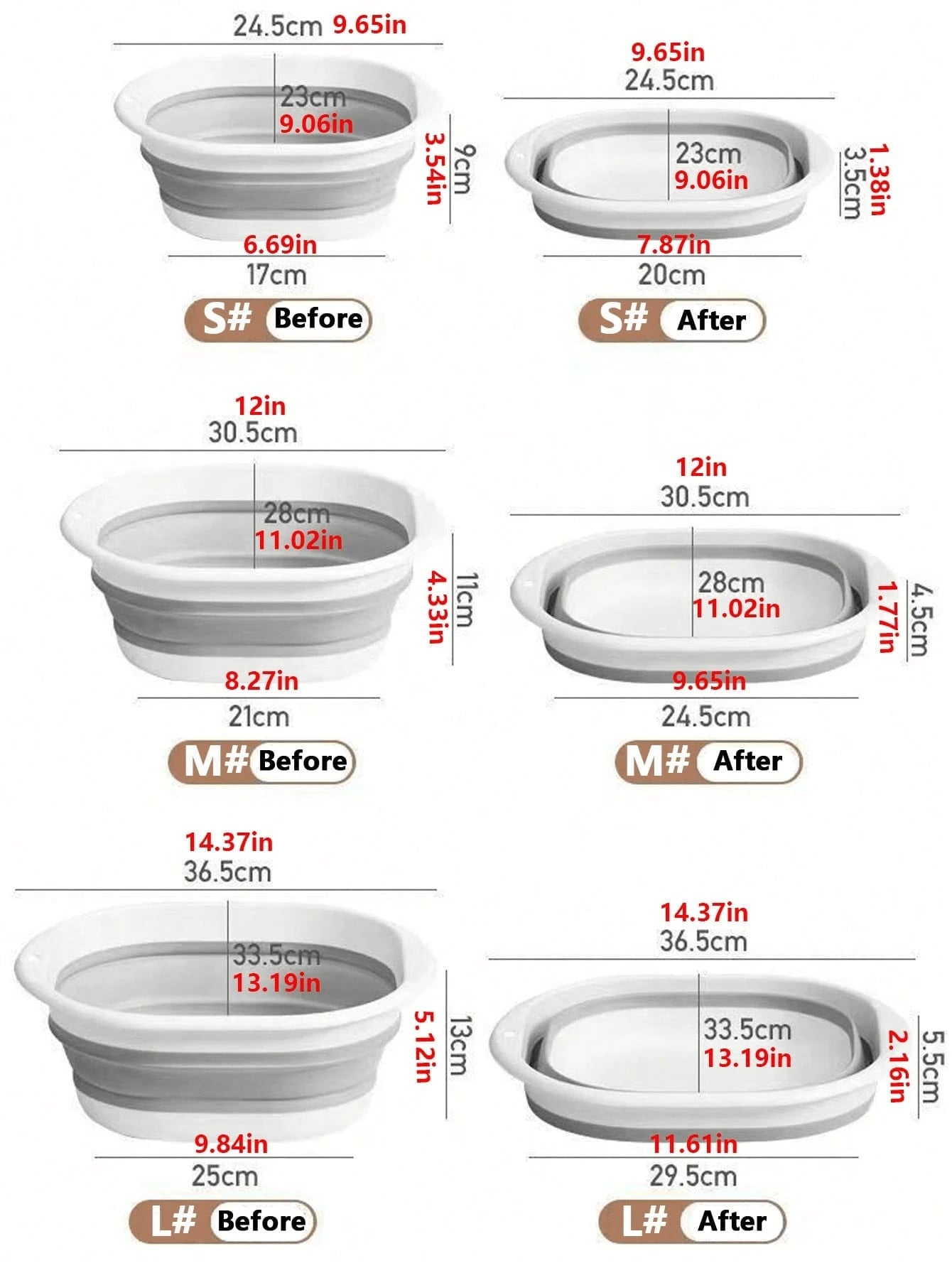 1/3pcs Portable Folding Wash Basin, Thickened Plastic Folding Basin, Travel Wash Basin, Multi-Functional Folding Wash Basin, Large Capacity Storage Basin, Durable, Space-Saving, Travel, Home, Outdoor