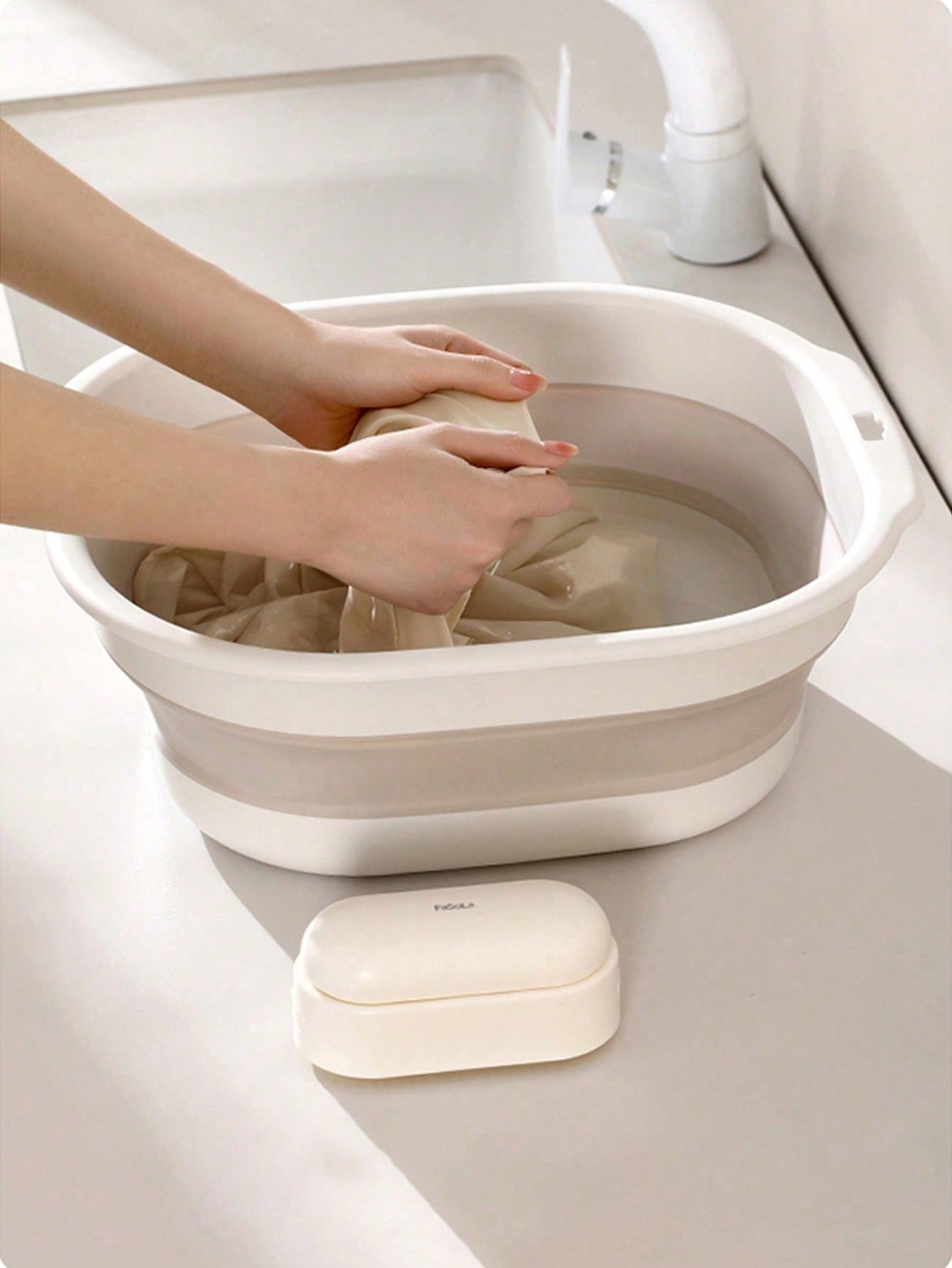 1/3pcs Portable Folding Wash Basin, Thickened Plastic Folding Basin, Travel Wash Basin, Multi-Functional Folding Wash Basin, Large Capacity Storage Basin, Durable, Space-Saving, Travel, Home, Outdoor