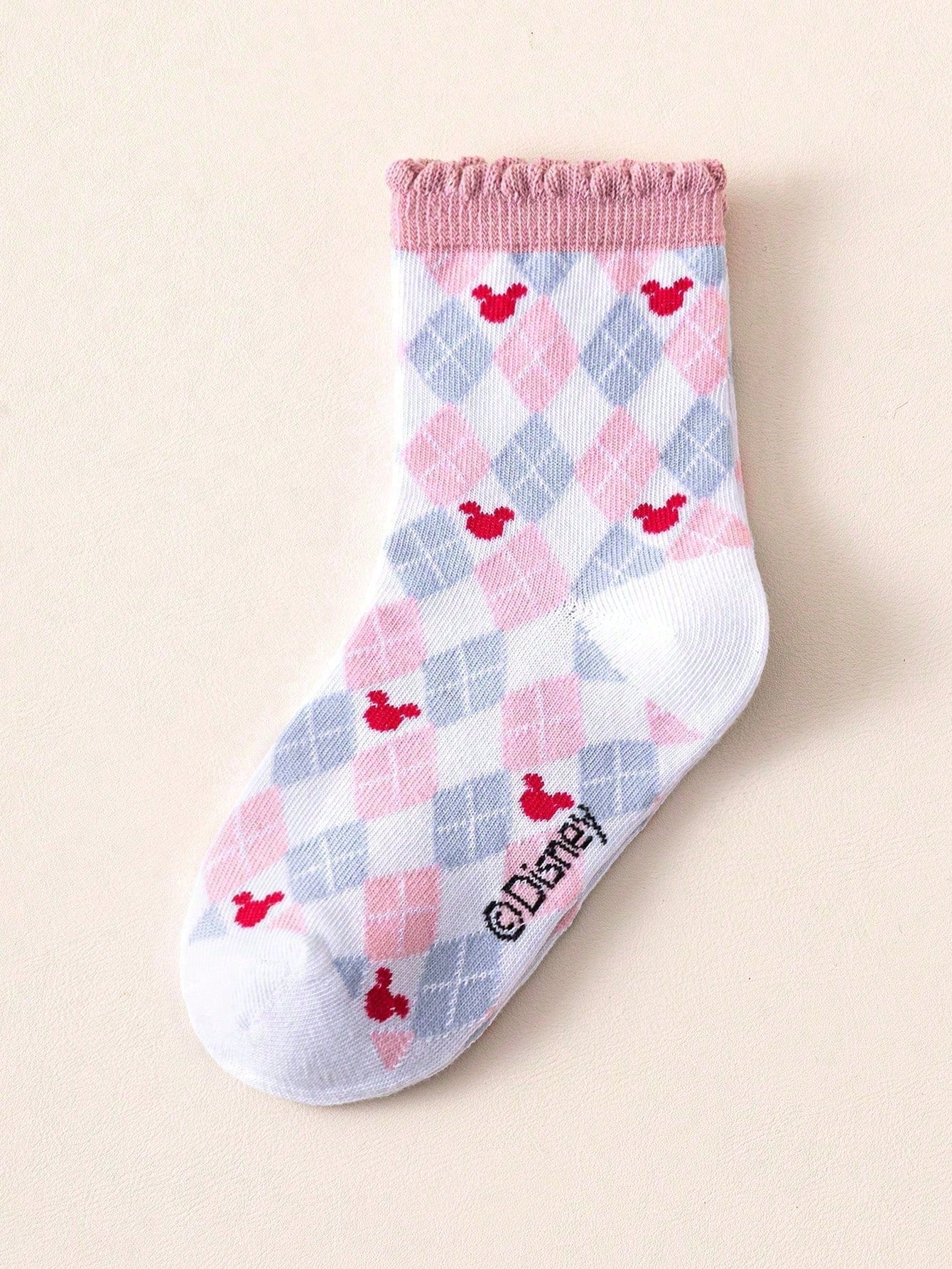 1/5/10 Pairs Disney Girls Mid-Calf Socks With Lace Trim, Christmas & Halloween Kids Socks