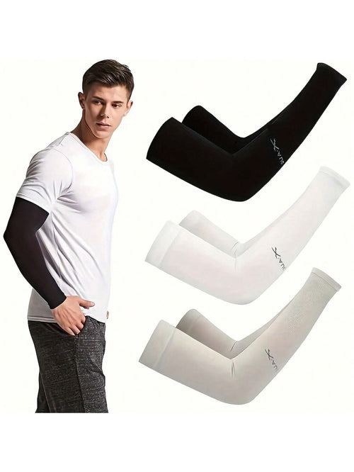1~5pairs Arm Guard Sleeve Warmer Men Sports Sleeves Sun UV Protection Hand Cover Support Running Fishing Cycling Ski Arm Warmers Autumn Outfits Halloween Costumes Black Arm Sleeve Gifts For Men,Summer