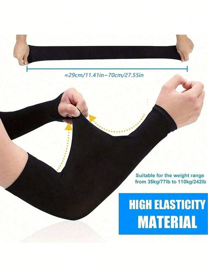 1~5pairs Arm Guard Sleeve Warmer Men Sports Sleeves Sun UV Protection Hand Cover Support Running Fishing Cycling Ski Arm Warmers Autumn Outfits Halloween Costumes Black Arm Sleeve Gifts For Men,Summer