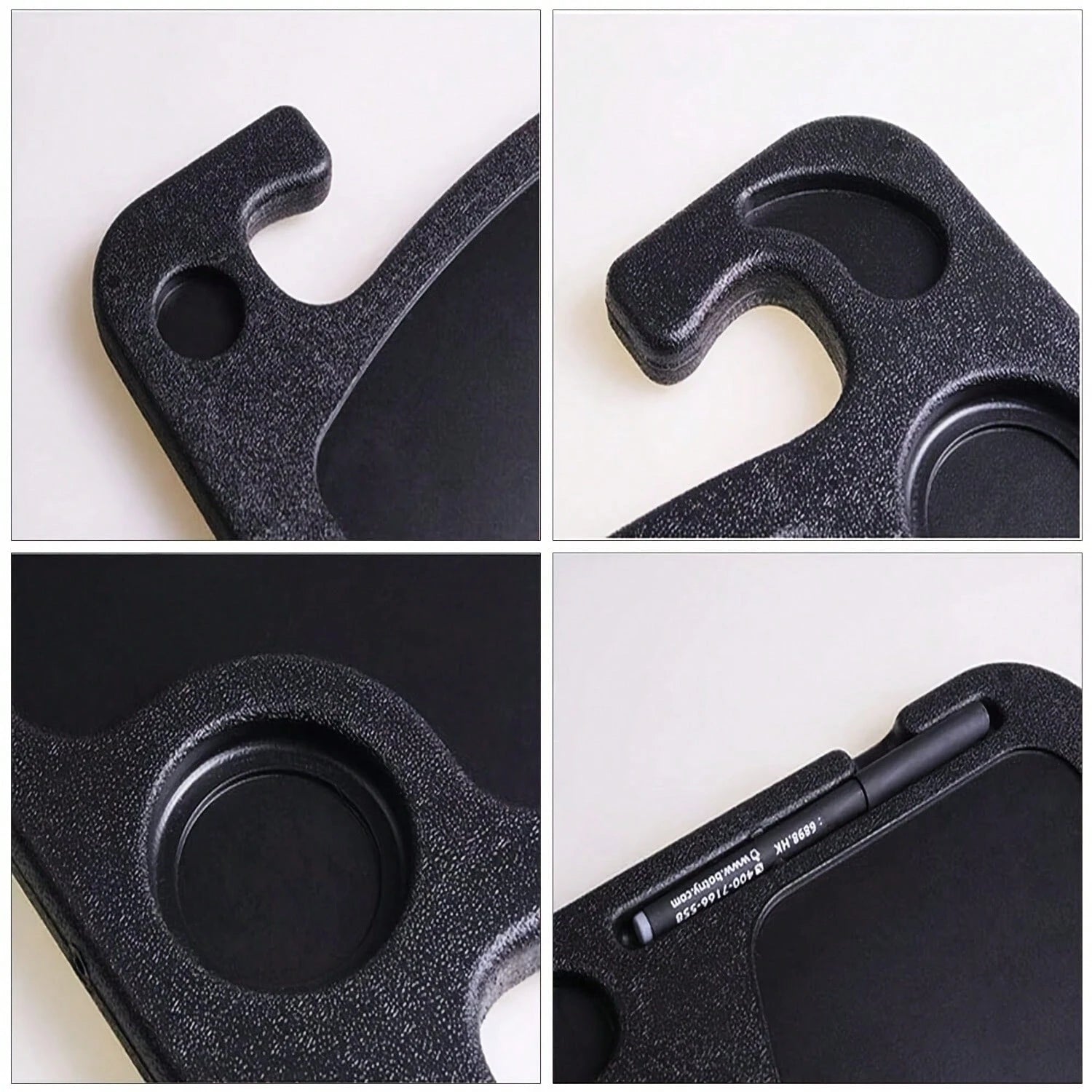 1 Car Tray Table- Double-Sided Adjustable, Car Steering Wheel Table, Multi-Purpose Travel Car Accessory, Multi-Function Drink/Food Holder- In-Car Dining, Work And Video Recording