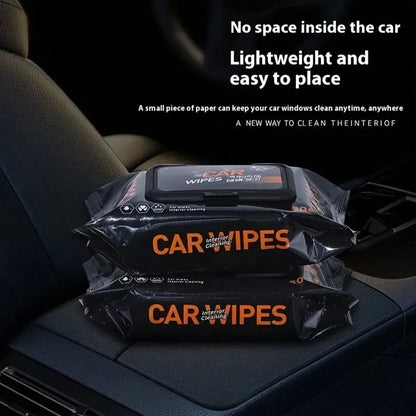 1 Pack Of 80-Pc Automotive Interior Cleaning Wet Wipes- For Leather Cleaning, Stain Removal, No Residue, Car Cleaning Wipes,Car Accessories