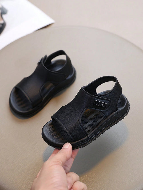 1 Pair Baby Sandals With Adjustable Hook And Loop, Breathable Walking Shoes, Children's Sandals, Girls' Sandals, Boys' Sandals, Summer New Style Ultra-Light Boys' Beach Sandals