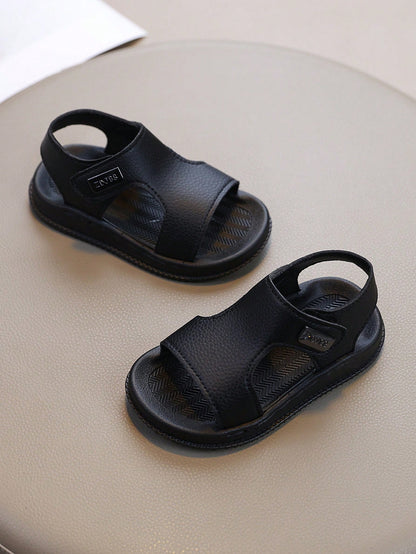 1 Pair Baby Sandals With Adjustable Hook And Loop, Breathable Walking Shoes, Children's Sandals, Girls' Sandals, Boys' Sandals, Summer New Style Ultra-Light Boys' Beach Sandals