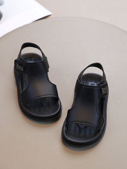 1 Pair Baby Sandals With Adjustable Hook And Loop, Breathable Walking Shoes, Children's Sandals, Girls' Sandals, Boys' Sandals, Summer New Style Ultra-Light Boys' Beach Sandals
