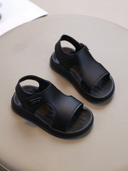 1 Pair Baby Sandals With Adjustable Hook And Loop, Breathable Walking Shoes, Children's Sandals, Girls' Sandals, Boys' Sandals, Summer New Style Ultra-Light Boys' Beach Sandals