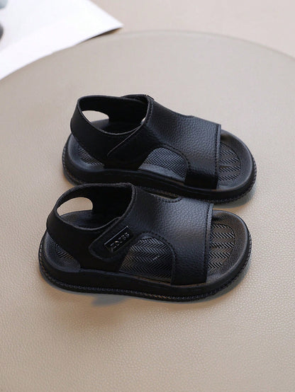 1 Pair Baby Sandals With Adjustable Hook And Loop, Breathable Walking Shoes, Children's Sandals, Girls' Sandals, Boys' Sandals, Summer New Style Ultra-Light Boys' Beach Sandals