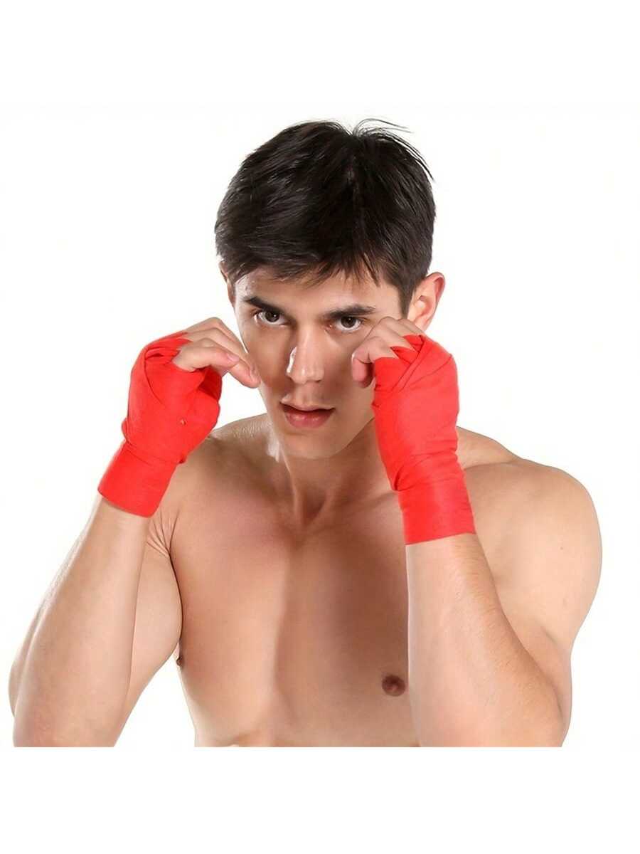 1 Pair Boxing Hand Wraps For Men And Women Adults, Combat Sports Hand Protection Elastic Hand Wraps, Suitable For Muay Thai, Taekwondo, Boxing Training (Non-Elastic)