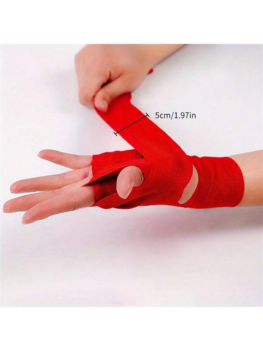 1 Pair Boxing Hand Wraps For Men And Women Adults, Combat Sports Hand Protection Elastic Hand Wraps, Suitable For Muay Thai, Taekwondo, Boxing Training (Non-Elastic)
