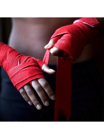 1 Pair Boxing Hand Wraps For Men And Women Adults, Combat Sports Hand Protection Elastic Hand Wraps, Suitable For Muay Thai, Taekwondo, Boxing Training (Non-Elastic)