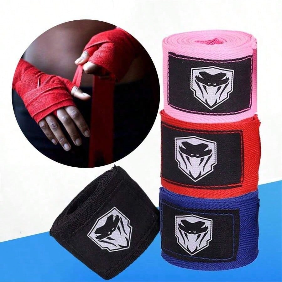 1 Pair Boxing Hand Wraps For Men And Women Adults, Combat Sports Hand Protection Elastic Hand Wraps, Suitable For Muay Thai, Taekwondo, Boxing Training (Non-Elastic)