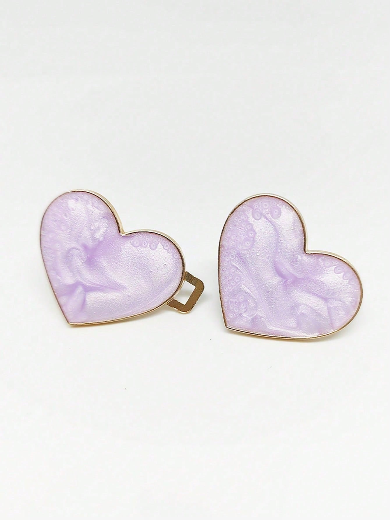1 Pair Heart Shaped Adjustable Detachable Snap Fastener With Faux Pearl Metal