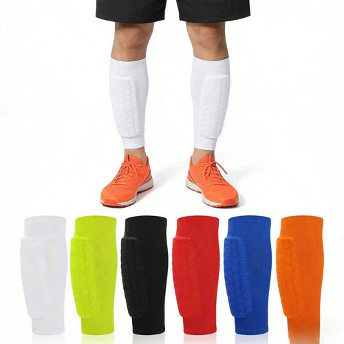 1 Pair Honeycomb Pattern Football Leg Sleeves, Anti-Slip Compression Leg Sleeves, Football Sports Accessories, Provide Support For Football Training